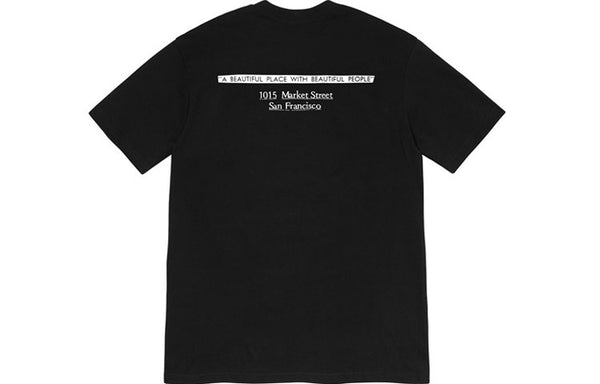 Футболка fw19 week 9 san francisco opening limited box logo short sleeve black Supreme, черный — фото 2
