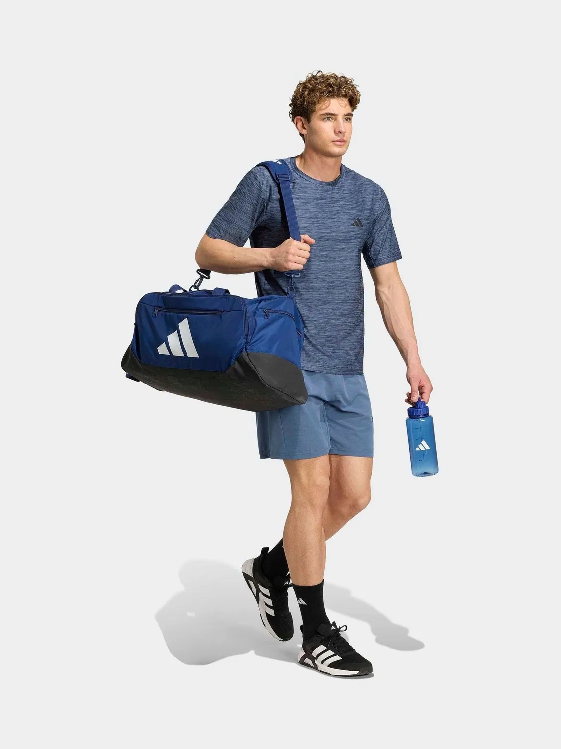 Футболка для тренировок adidas Workout Essentials Flex, угольный — фото 4