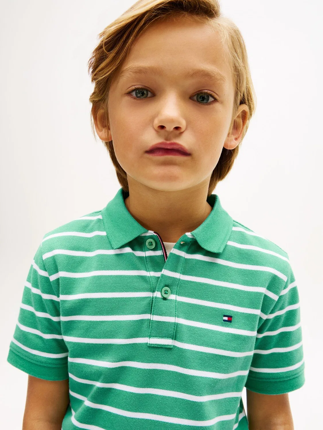 Поло Tommy Hilfiger Essential Regular Fit Signature, зеленый — фото 4