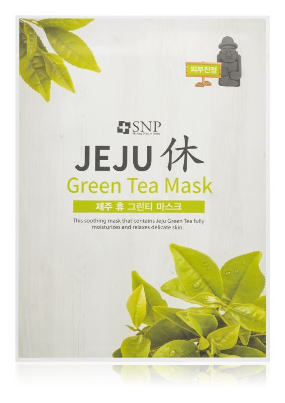 

Увлажняющая тканевая маска с успокаивающим эффектом SNP Jeju Green Tea