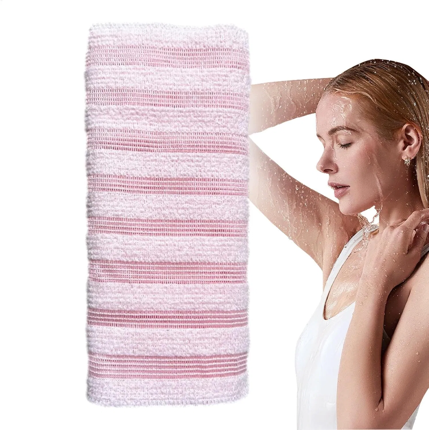 Мочалка для тела Double Sided, Maciun, 25 x 100 см, Pink