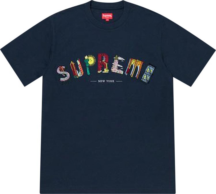 

Футболка Supreme City Arc Tee 'Navy', синий