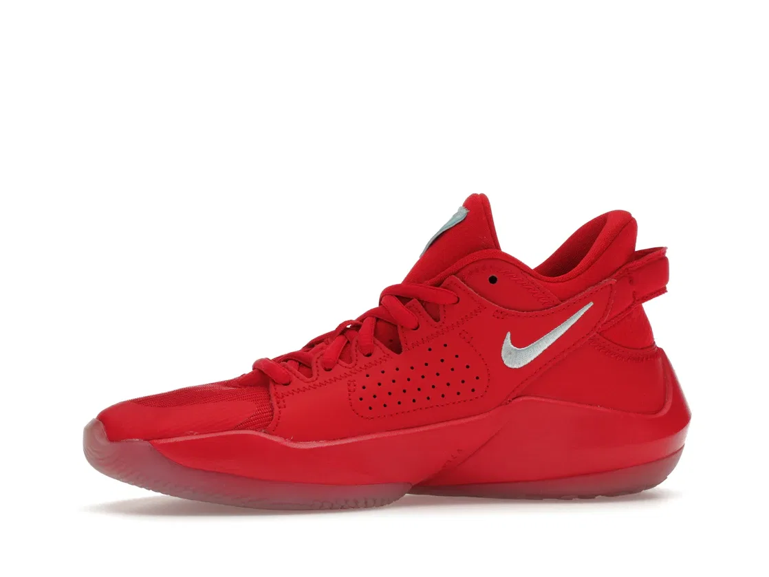 Детские кроссовки для баскетбола Nike Zoom Freak 2, University Red/Glacier Ice-University Red — фото 3