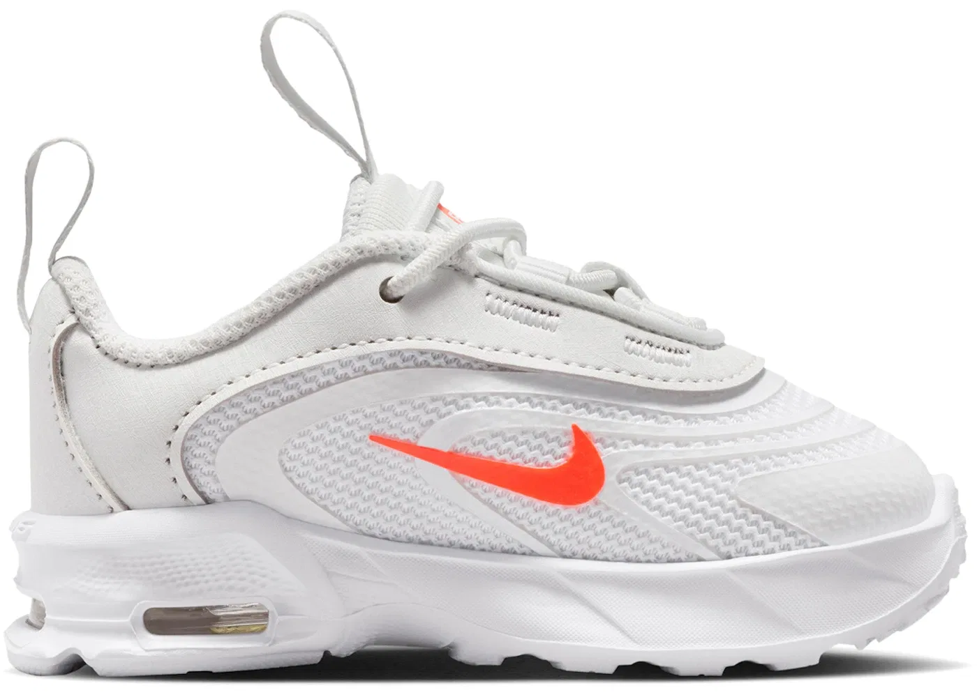 Детские кроссовки Lifestyle с длинным шнурком Nike Air Max Fire, White/Off White/Hot Lava
