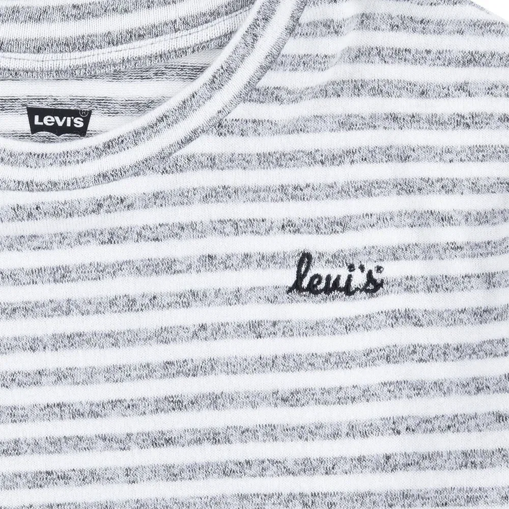 Детская футболка для девочек с длинным рукавом Hacci Striped Knit Levi's, Grey — фото 3