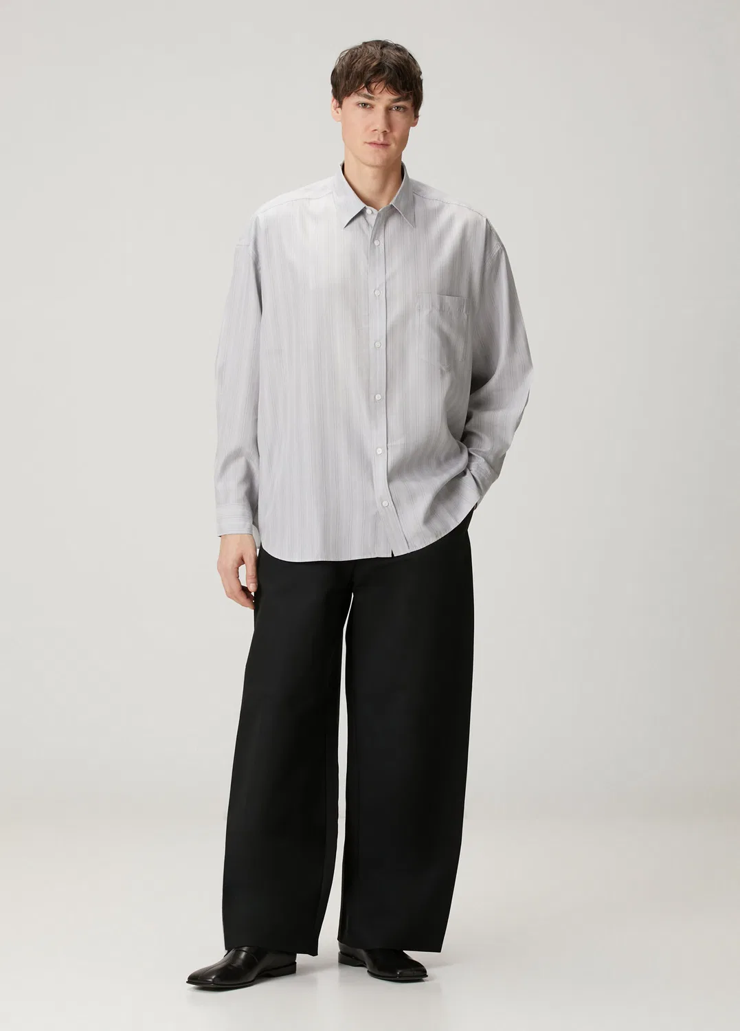Рубашка Acne Studios, серая — фото 2