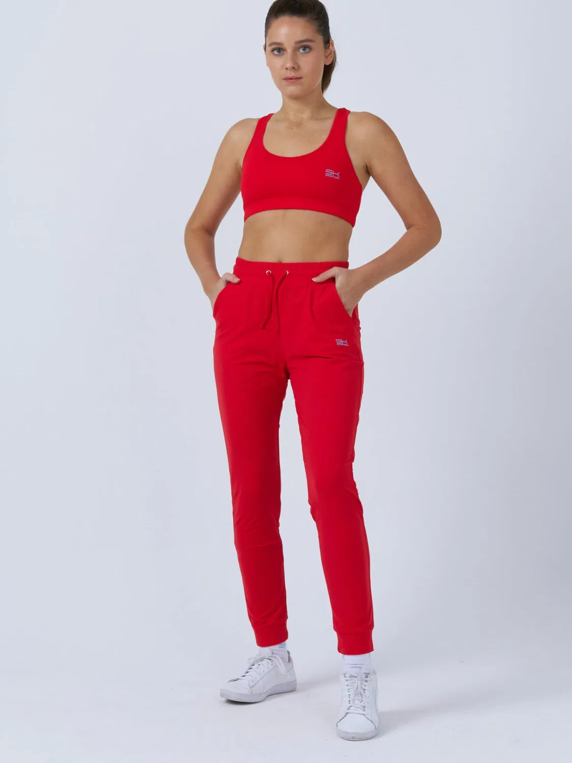 Спортивные брюки Sportkind Regular Workout Pants Jogging Pants красного цвета