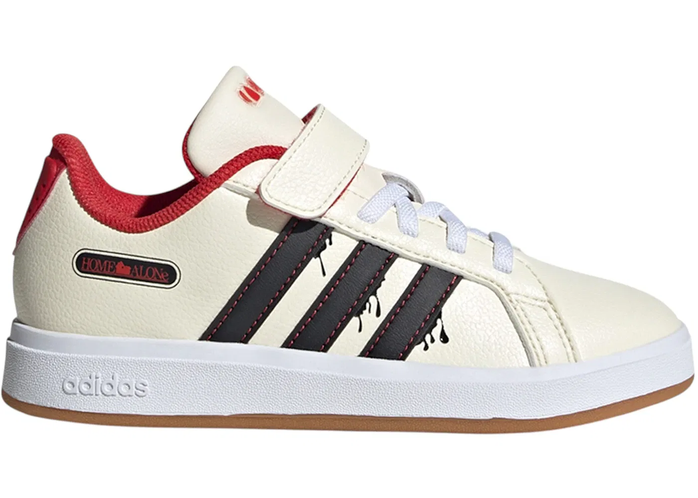 Детские кроссовки Lifestyle Adidas Grand Court, Cream White / Core Black / Collegiate Red