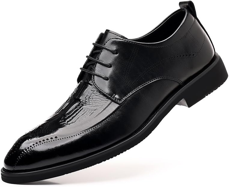 

Мужские деловые кожаные туфли TGRNFHKPYY в корейском стиле с заостренным носком и без шнурков, британский стиль, черный