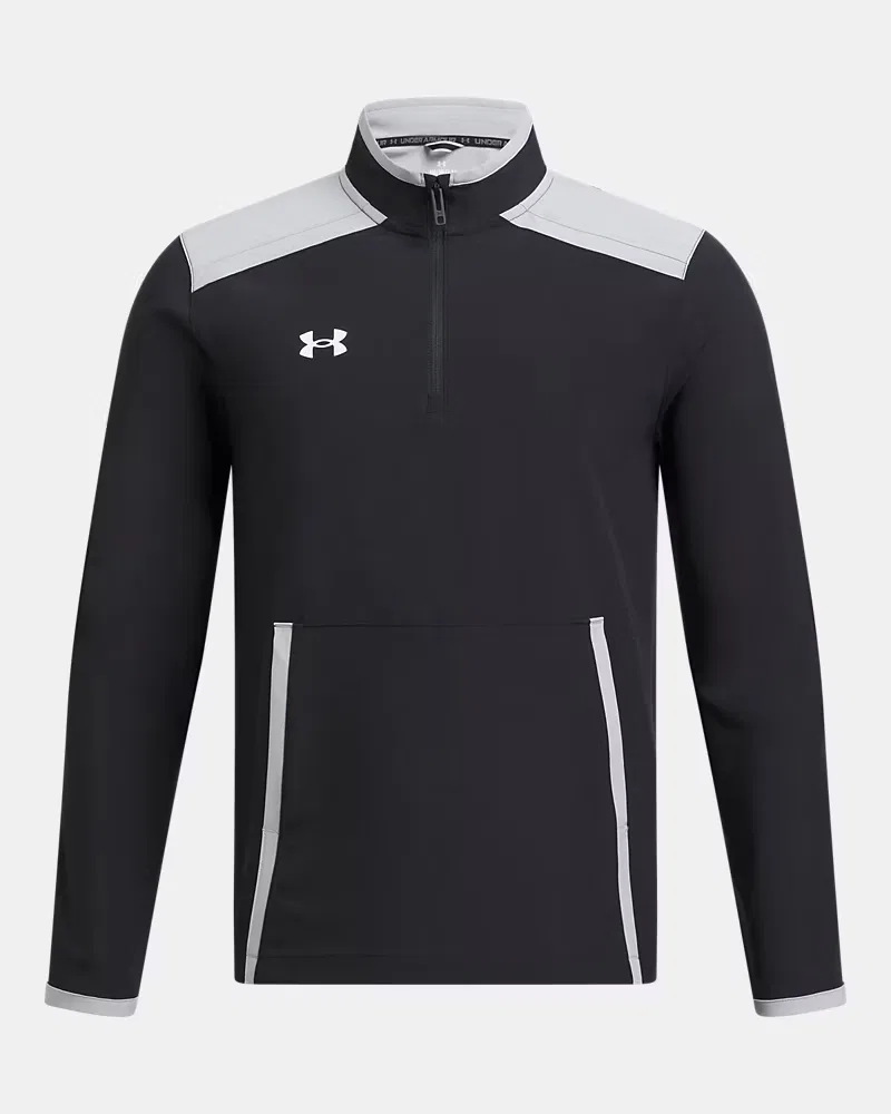 Детский лонгслив с водоотталкивающей отделкой UA Motivate 3.0 UnderArmour, Black/Mod Gray/White — фото 3