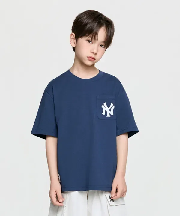 Футболка с логотипом Classic Cooper, Mlb Kids, Navy — фото 4