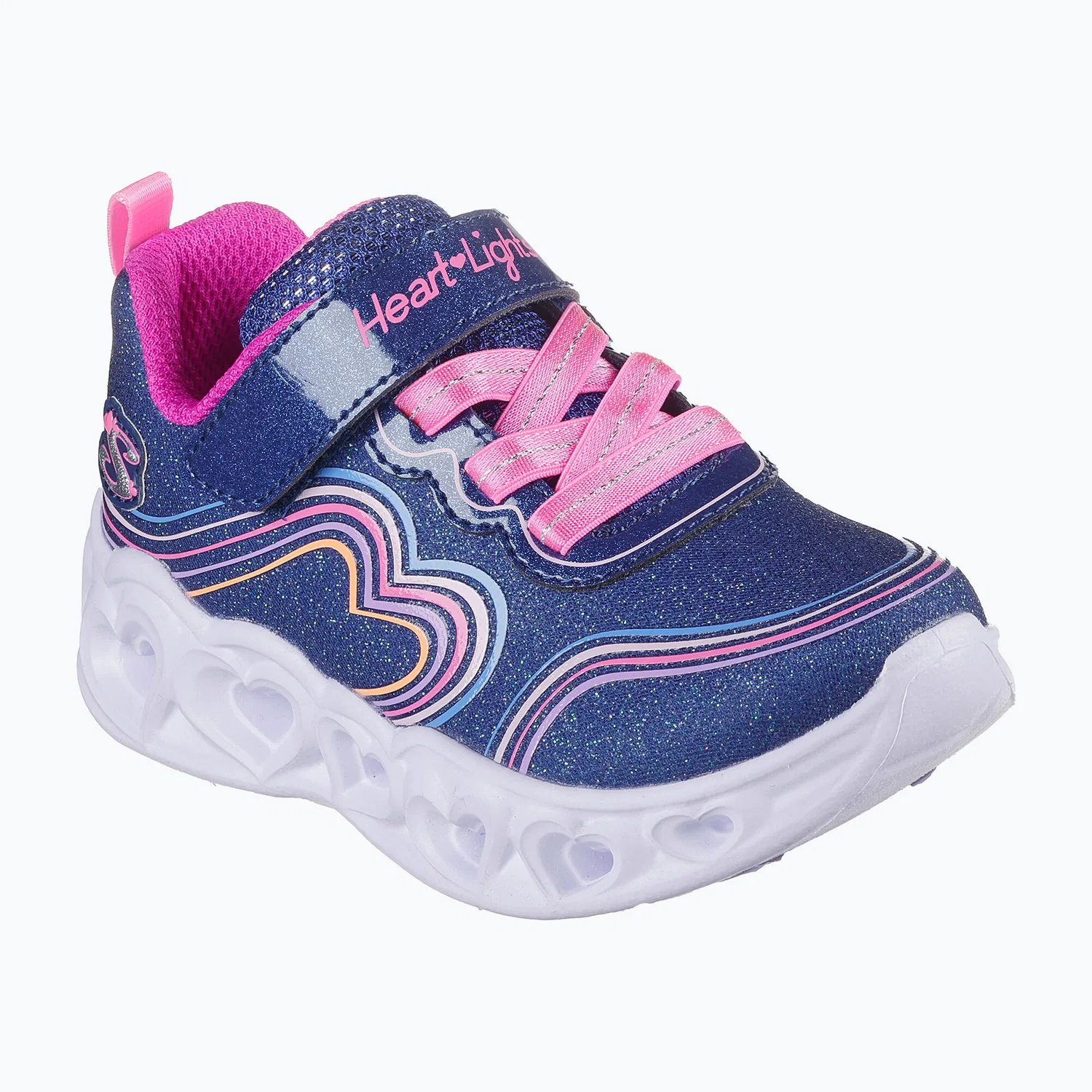 Детские кроссовки с принтом Heart Lights Retro Skechers, Blau — фото 2