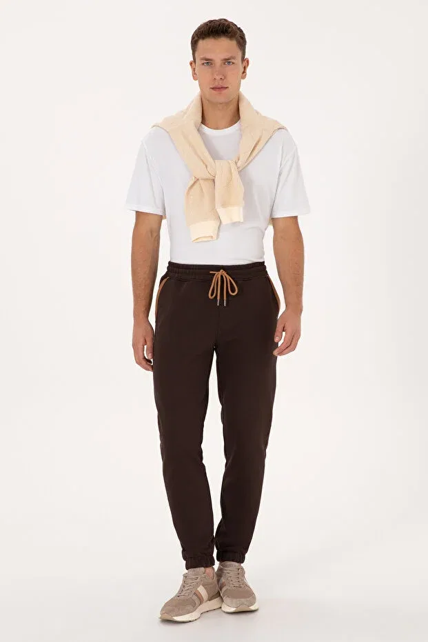 Мужские спортивные штаны с принтом U.S. Polo Assn., Dark Brown — фото 3