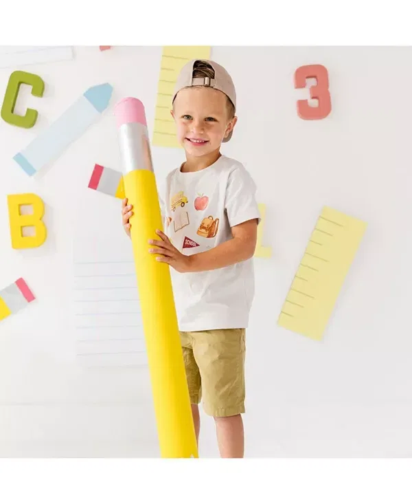 Детская футболка с принтом School Dude Short Sleeve T-Shirt Sweet Wink, Ash — фото 2