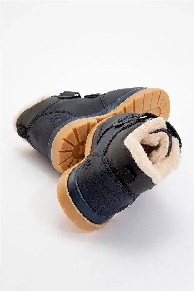 Детские сапоги для девочки на плоской подошве Liger, Navy Blue — фото 4