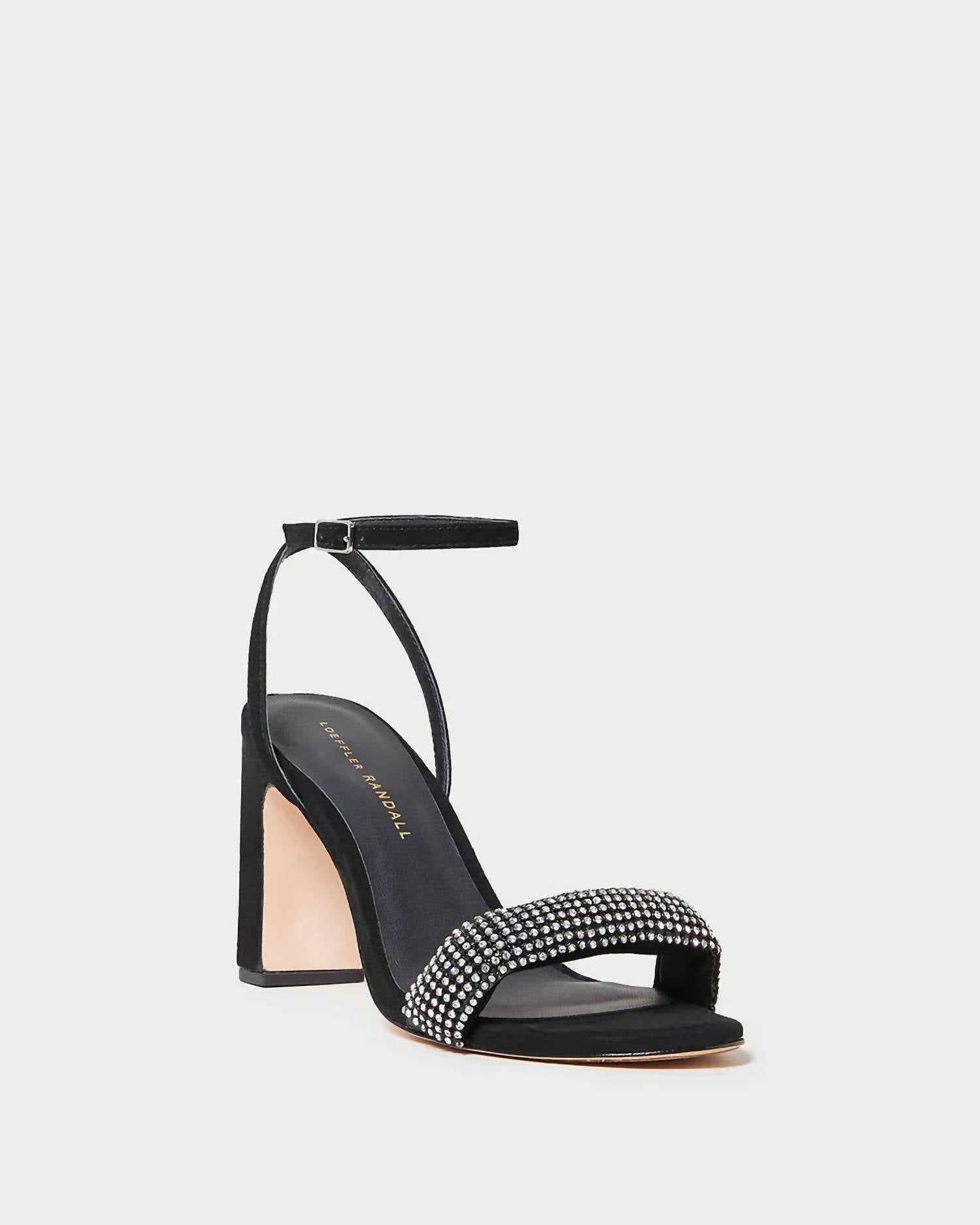 Женские босоножки Shay Black со стразами на каблуке Loeffler Randall