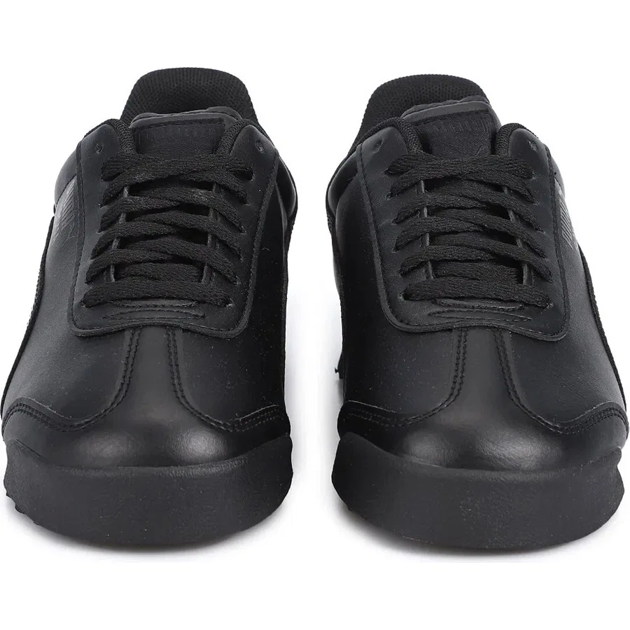 Кроссовки повседневные с синтетической кожей Roma Basic Jr Puma, Черный — фото 3