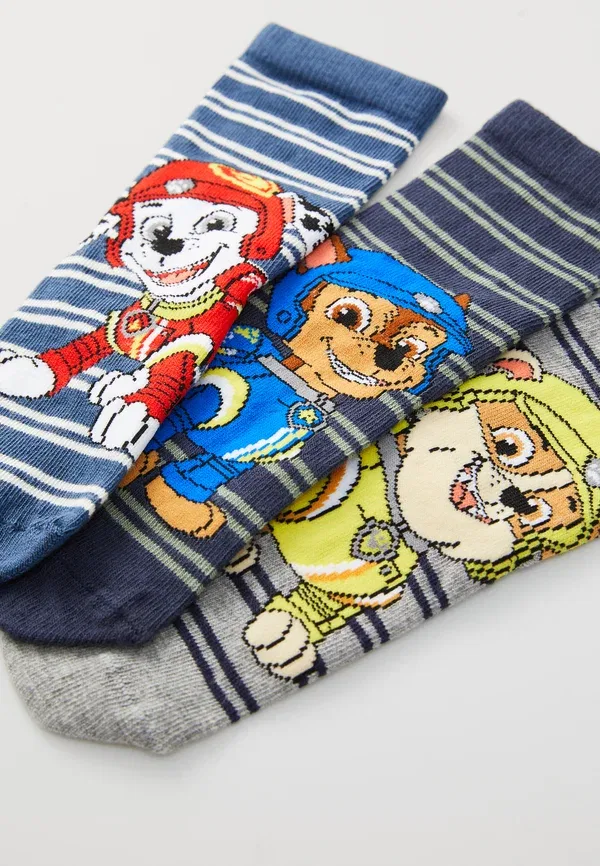 Носки 3 пары Paw Patrol Name It, Insignia Blue, Insignia Navy Blaz, Grey Melange, темно-синий/серый — фото 2