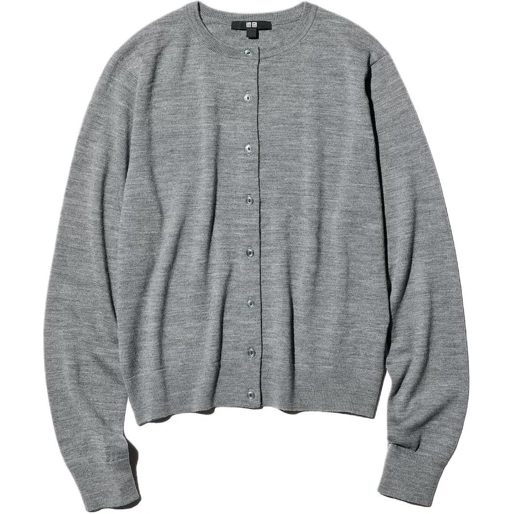 Женский джемпер с круглым вырезом UNIQLO, Gray