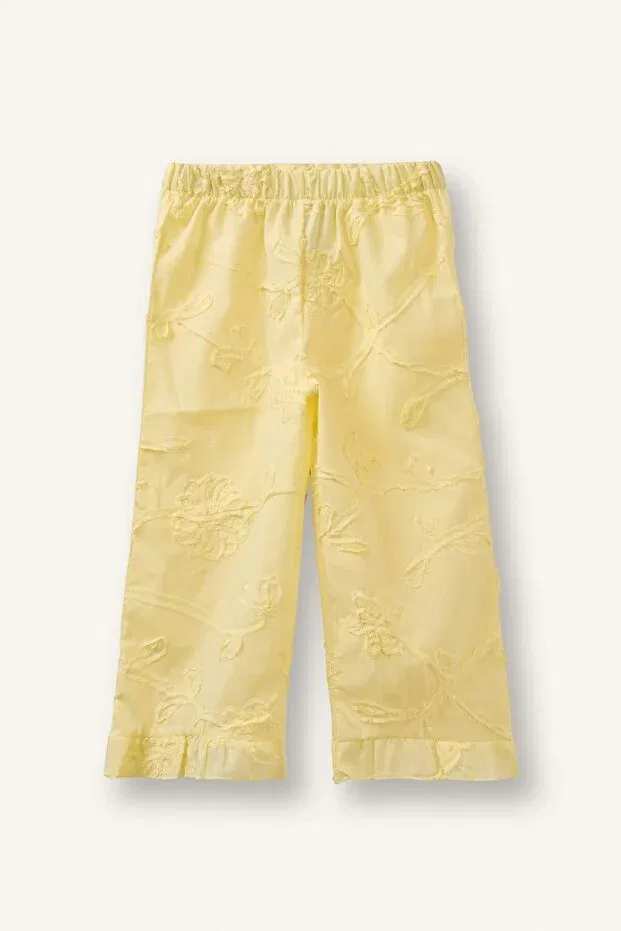 Детские брюки для девочек широкие Defacto, Yellow — фото 3