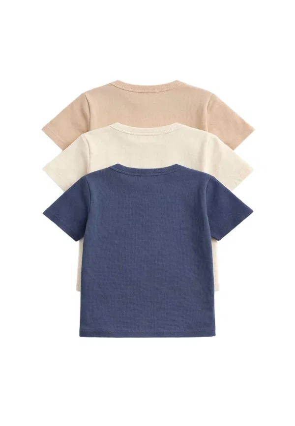 Футболка хлопковая Basic T-shirt Marks & Spencer, темно-синий mix — фото 2