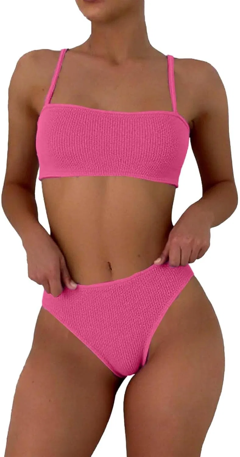 Женский бикини-комплект на бретелях Hot Pink