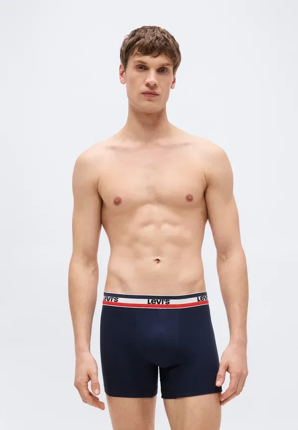 Мужские трусы-боксеры с повторяющимся логотипом, комплект из 6 штук Levi'S, черный/красный/синий — фото 3
