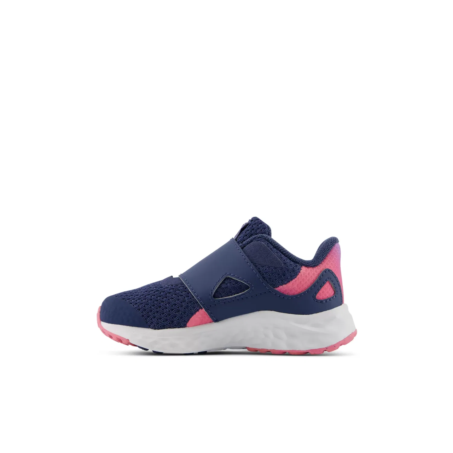 Детские кроссовки для мальчиков и девочек с дышащей сеткой Arishi Hook & Loop New Balance, Vintage Indigo With Signal Pink And Lilac Glo — фото 3