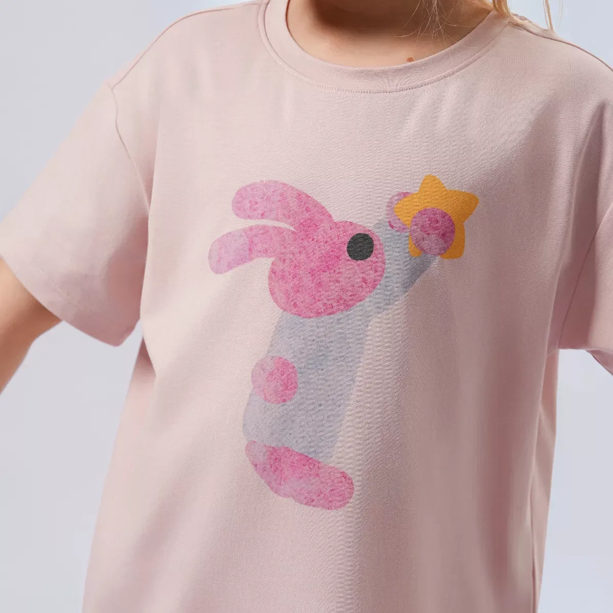 Детский комплект футболки и штанов с принтом Rabbit Laimi Bloom, Pink — фото 4