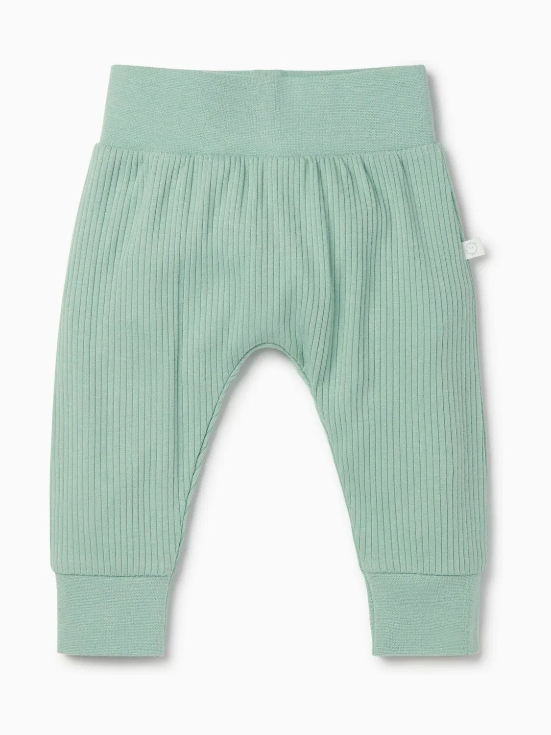 Джоггеры трикотажные, модель Comfy Ribbed Mori, цвет мята — фото 3