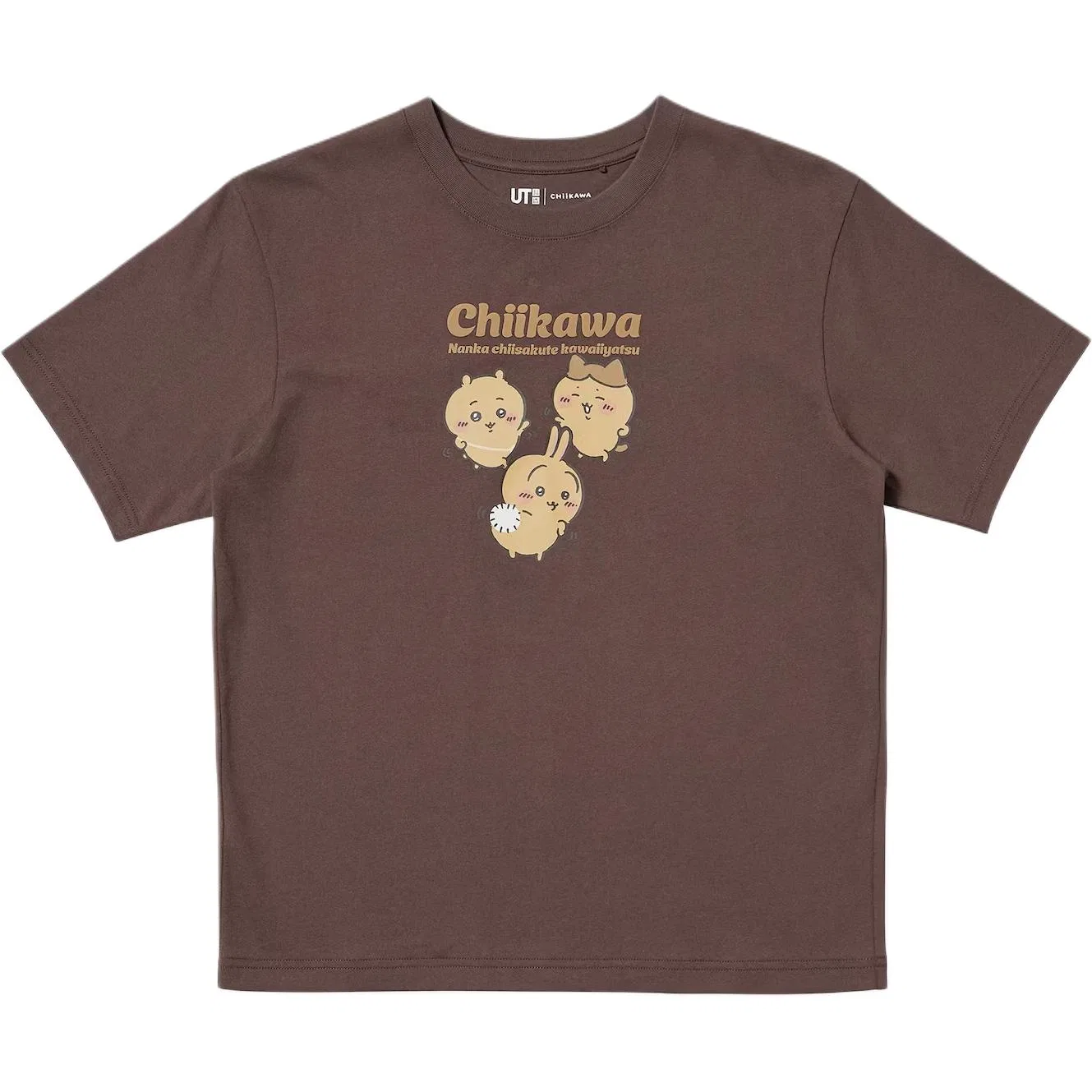 Женская футболка с принтом X Chiikawa 36 Brown, UNIQLO, Brown