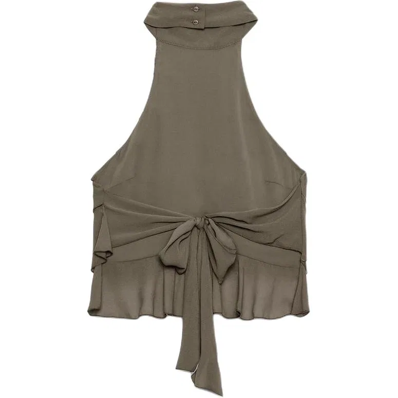 Женский топ-майка Light Khaki ZARA — фото 3