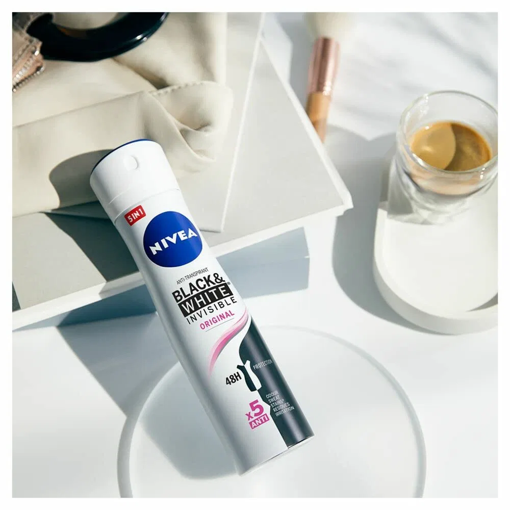 Дезодорант-антиперспирант 72H NIVEA Black & White Original, набор 6×150 мл — фото 4