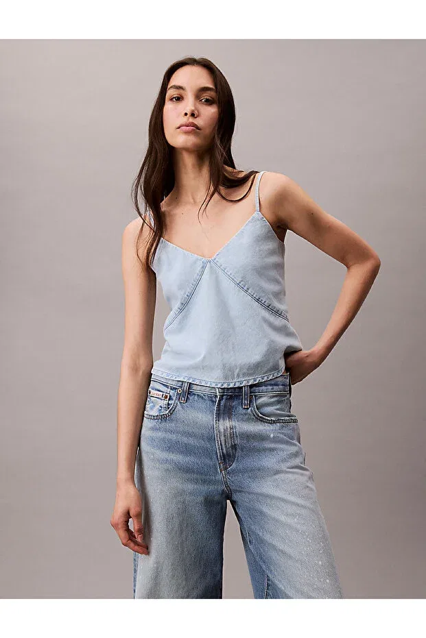 Женская рубашка с принтом Calvin Klein, Blue — фото 2