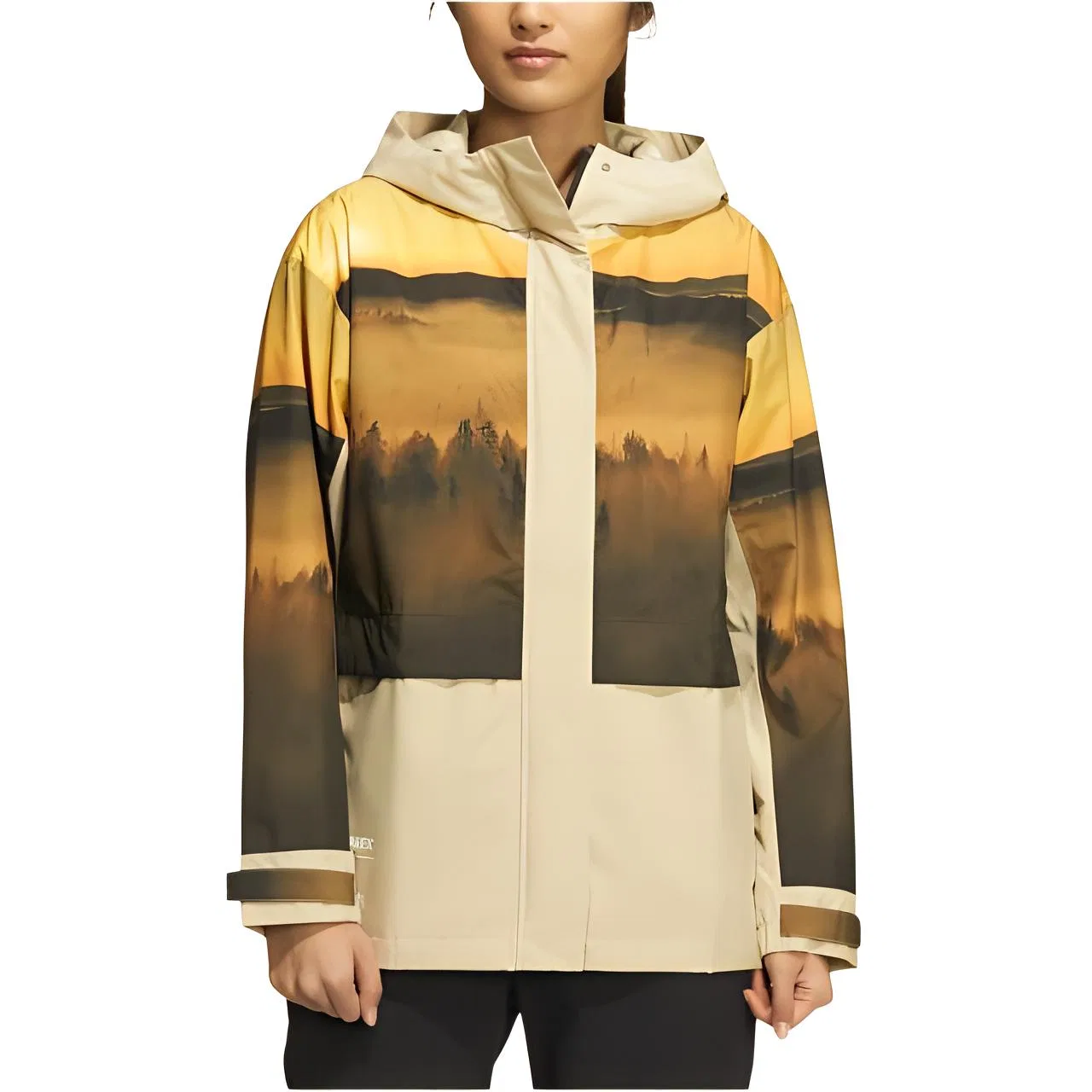 Женская куртка с принтом Grassland Brown Adidas, Grassland Brown — фото 4