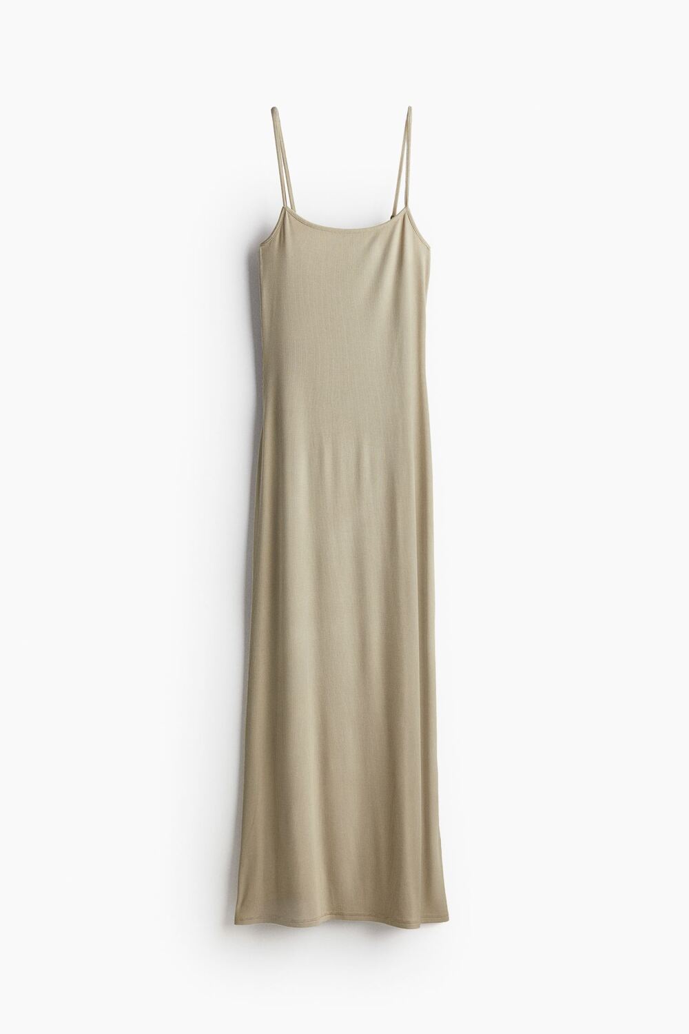 

Платье H&M Ribbed Maxi, бежевый