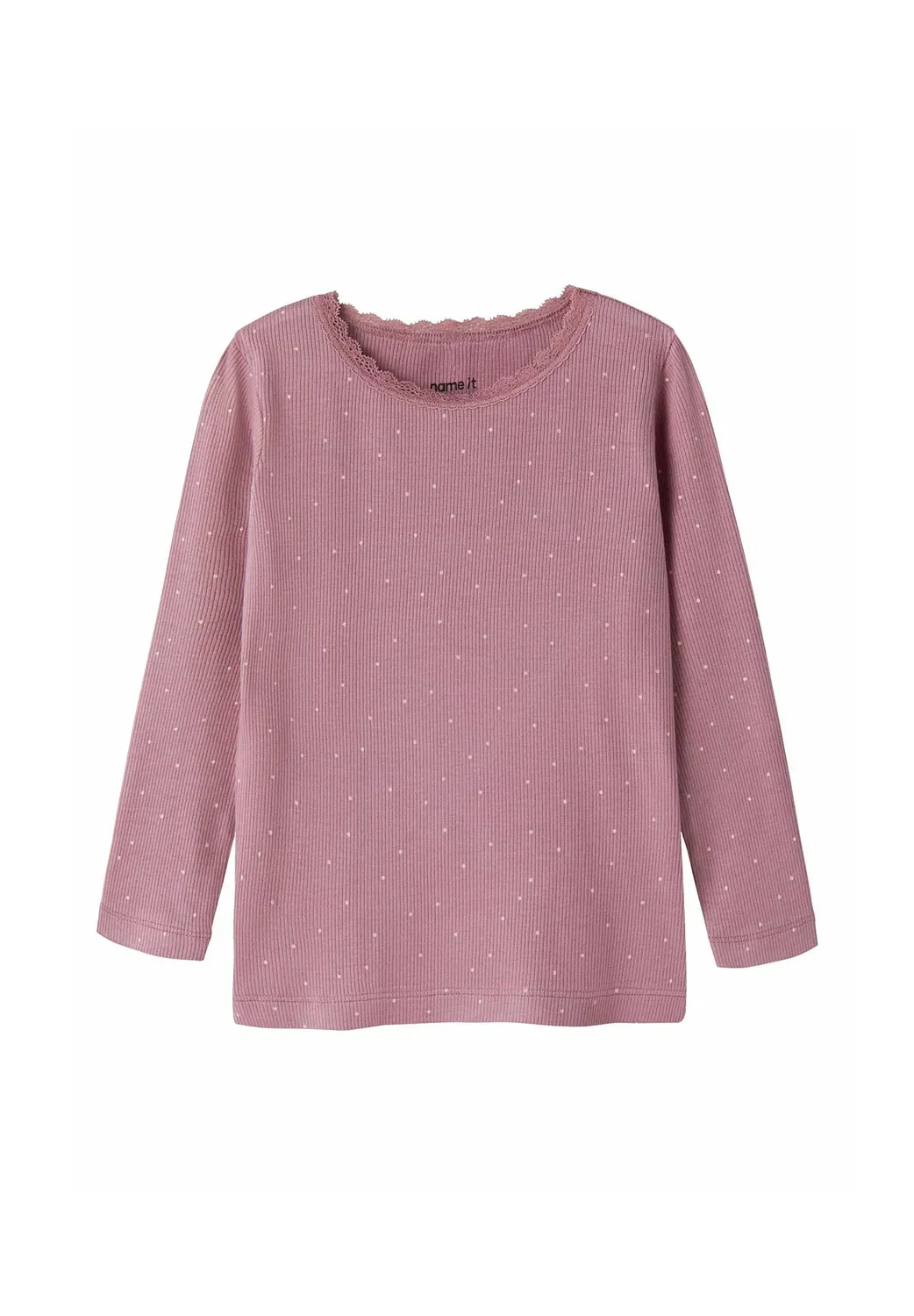 Топ приталенного кроя с длинными рукавами Name It, Lilas