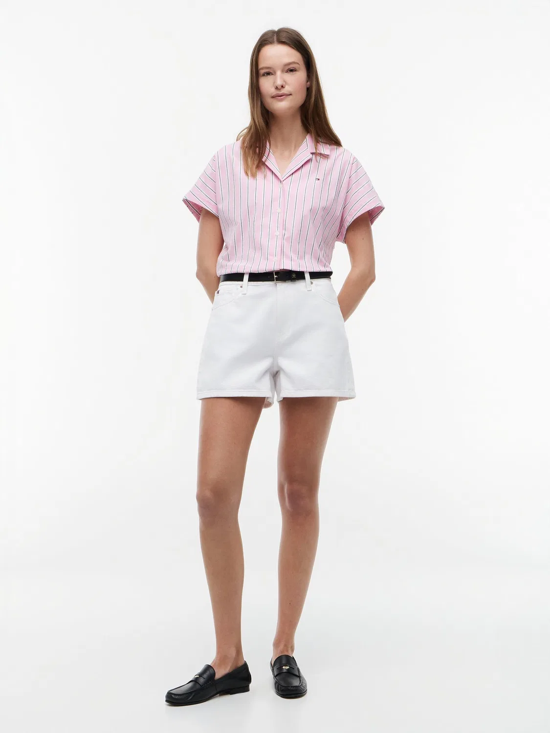 Рубашка с коротким рукавом, свободный крой Tommy Hilfiger, розовый — фото 3