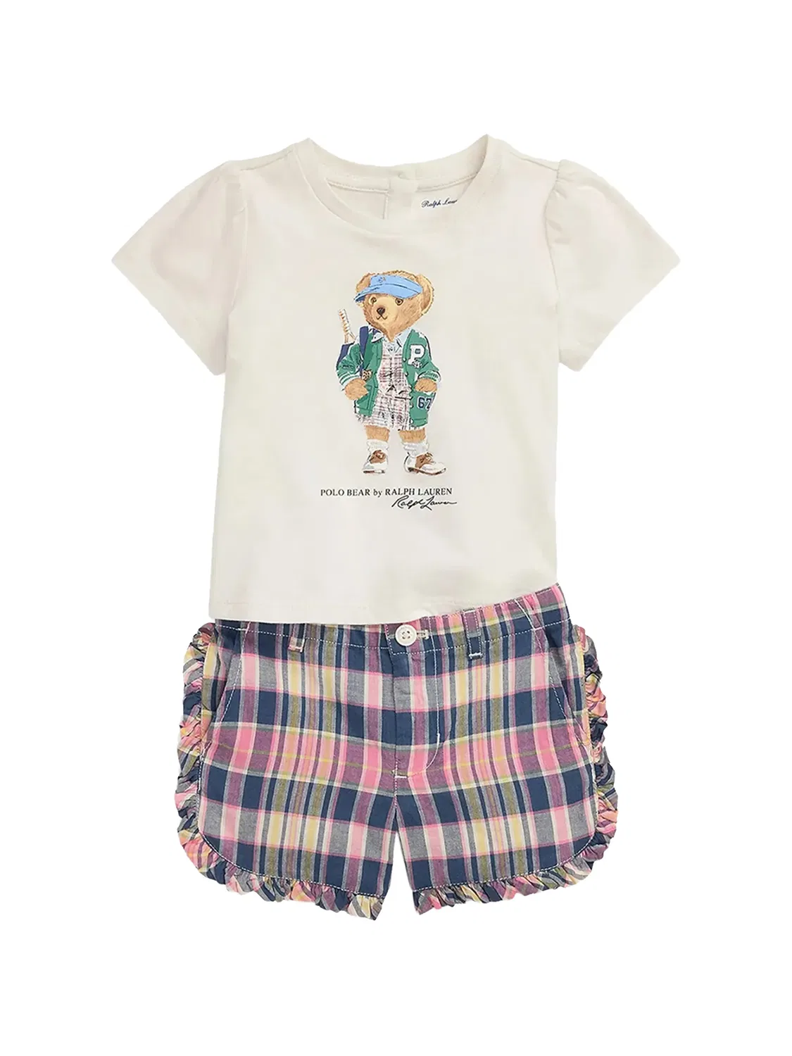 Короткий комплект нейтральных оттенков Polo Ralph Lauren, нейтральные