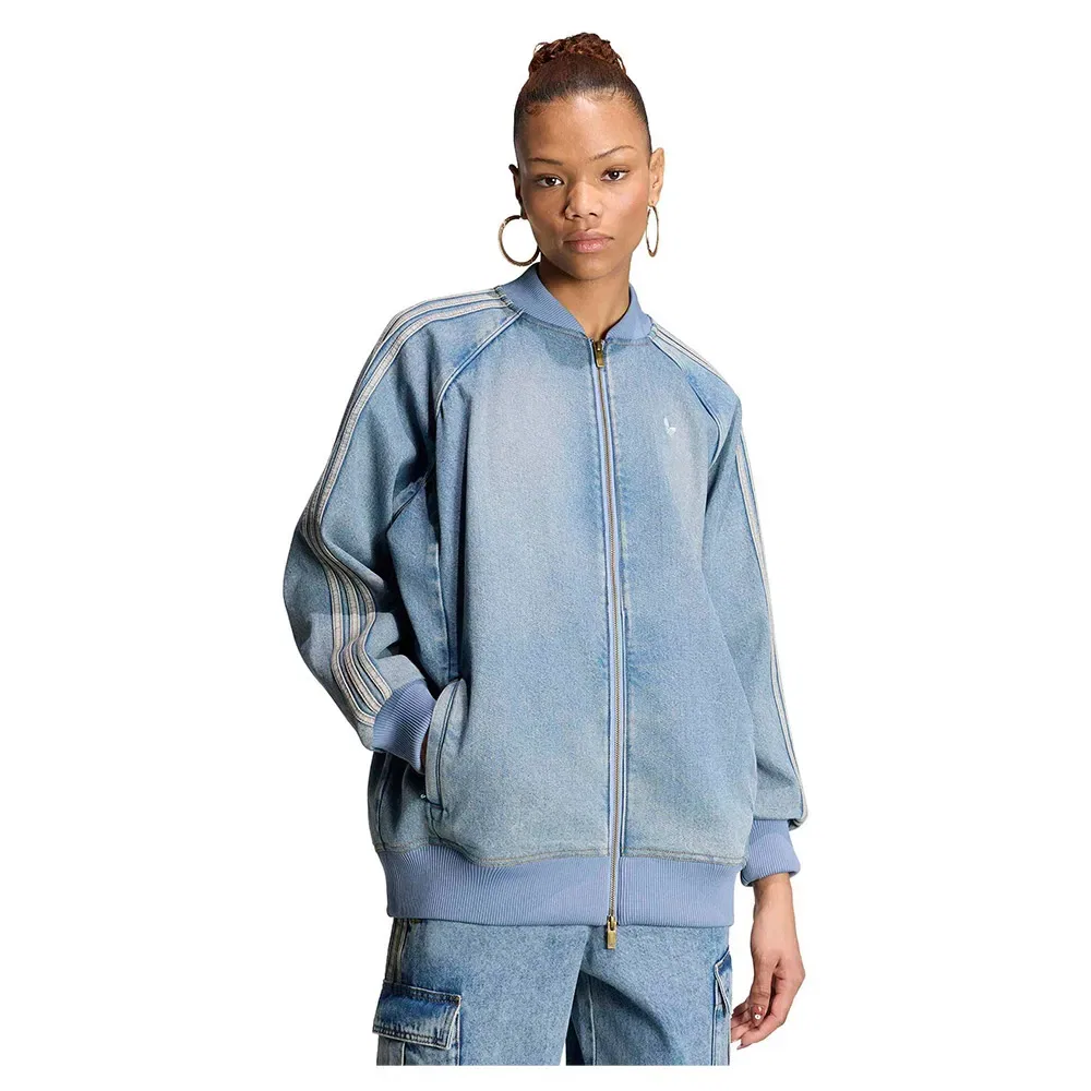 Женская джинсовая куртка оверсайз Adidas Originals SST Oversized Track, Blue