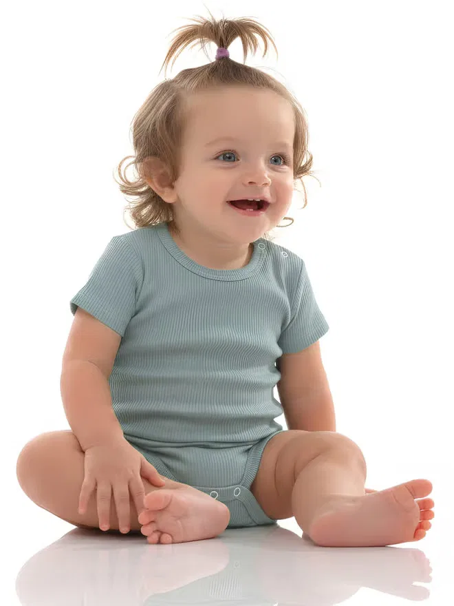 Боди-комбинезон с коротким рукавом Babies Basic, зеленый