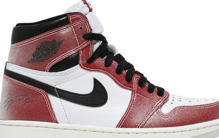 Кроссовки Trophy Room x Air Jordan 1 Retro High OG SP Chicago, красный — фото 2