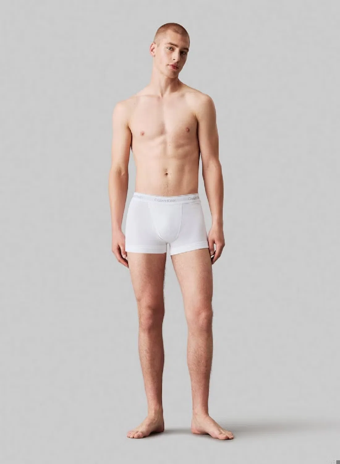 Трусы-боксеры хлопковые комплект 3 шт. Cotton Classics Calvin Klein, черный/серый/белый — фото 4