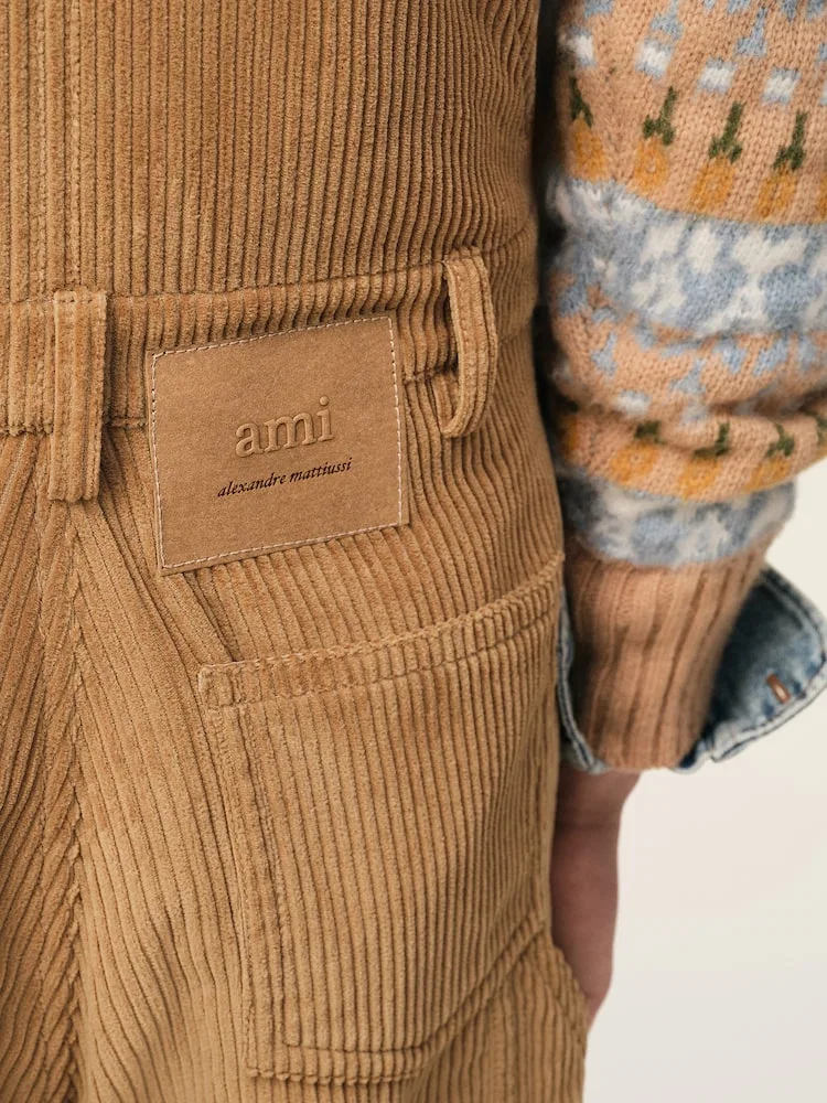 Чиносы-комбинезон Worker Overalls AMI PARIS, Camel — фото 4