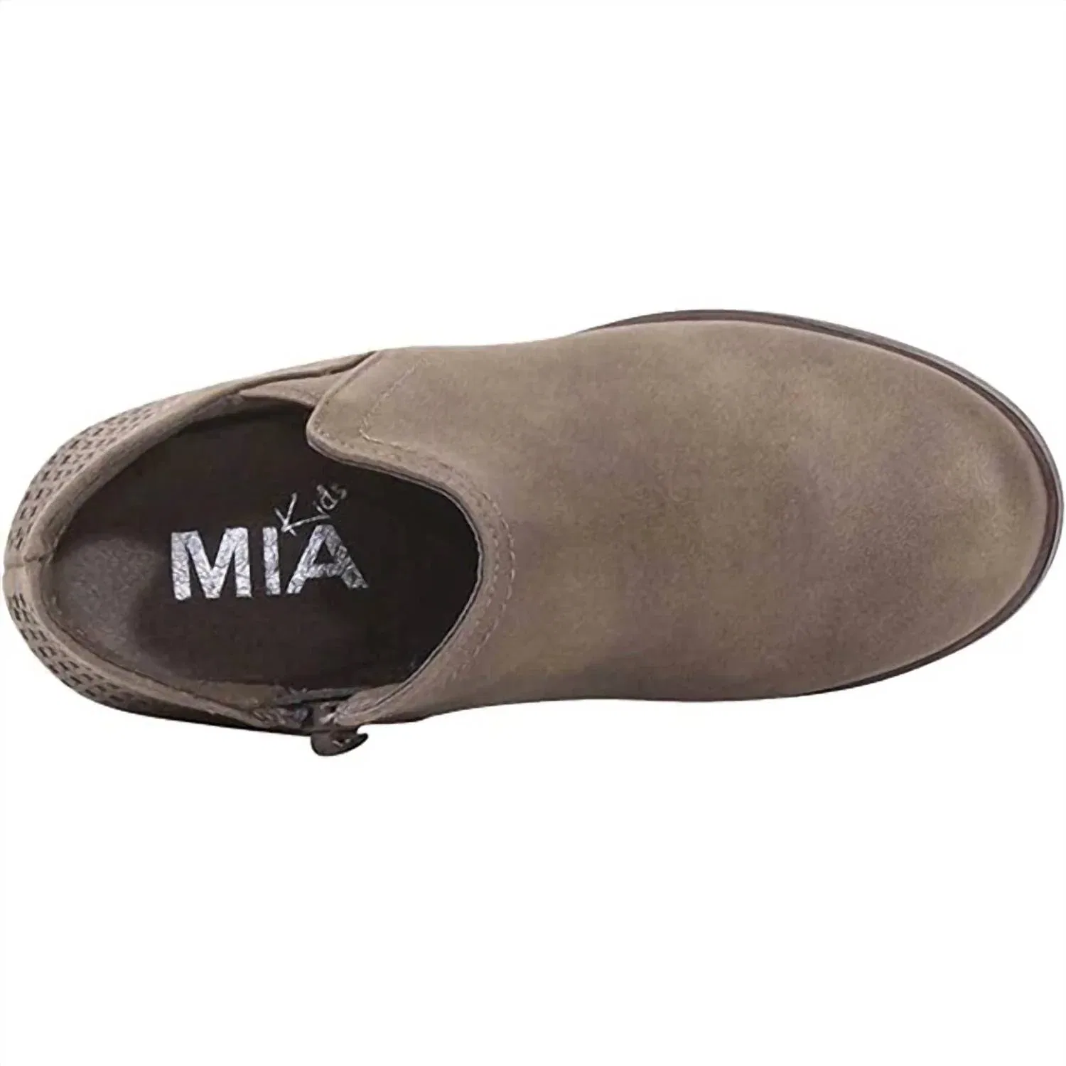 Детские ботинки для девочек на низком каблуке Darlette Boot Mia, Taupe Suede — фото 2