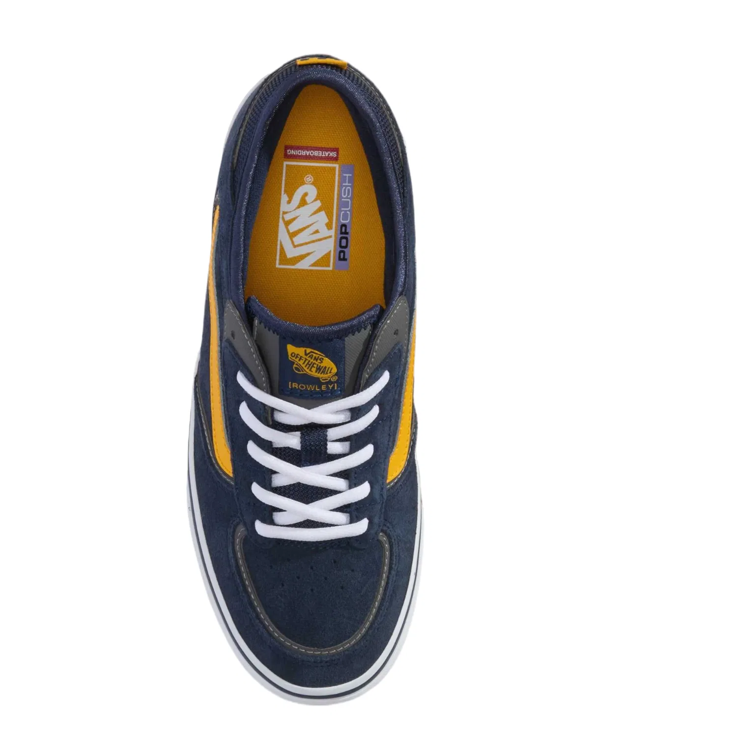 Детские кеды для скейтбординга Vans Rowley Low, Blue Yellow — фото 4