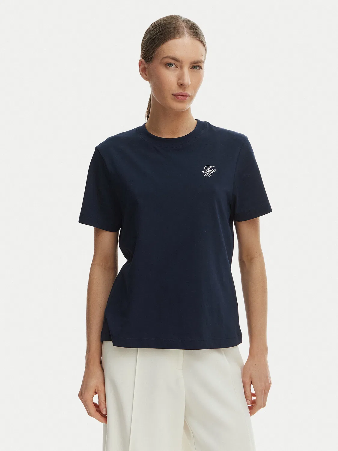 Женская футболка стандартного кроя Tommy Hilfiger, темно-синий