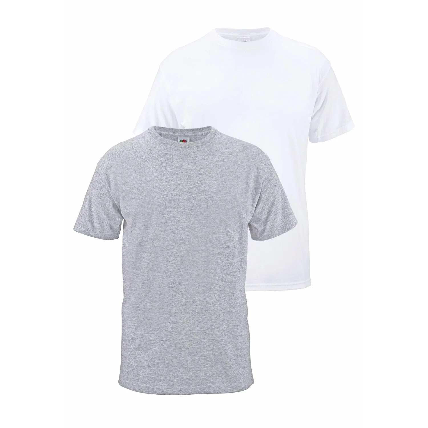 Детский комплект футболок из хлопка Fruit of the Loom, Gray/White