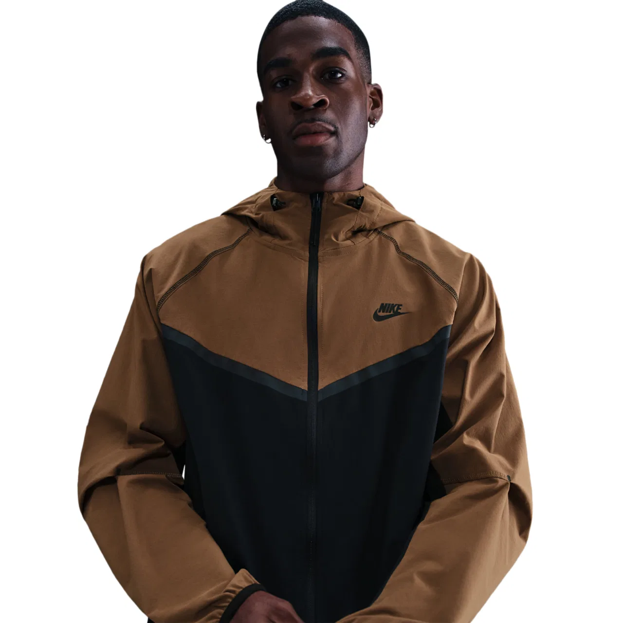 Мужская куртка Tech Woven WR Full-Zip Nike, цвет Black/Mosswood Brown/Black