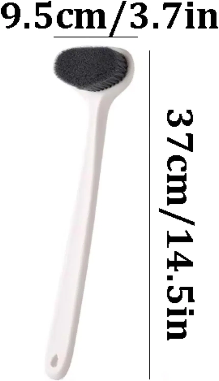 Щетка для душа с длинной ручкой, ZXCMY, 37x9.5 см, White Green — фото 2